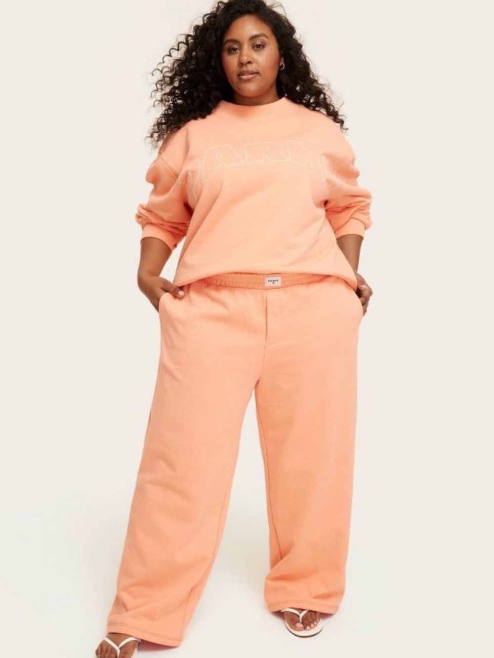 PARKE TARGET Collab Women’s High Rise Peach Orange Boxer Sweatpants Sz XXL